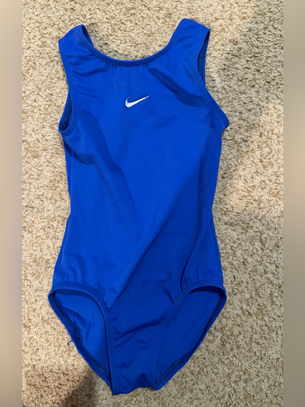 Nike Girls Blue One-Piece leotard with White Swoosh